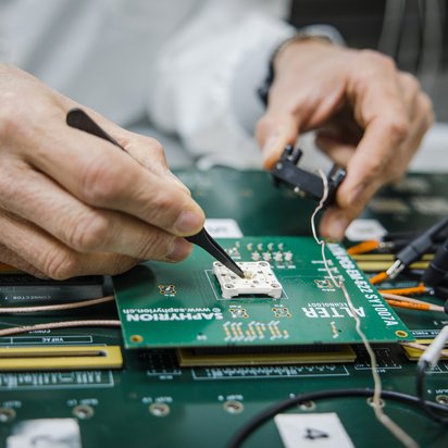 Semiconductor Laboratory Technician Working in Electrical Measurements Laboratory