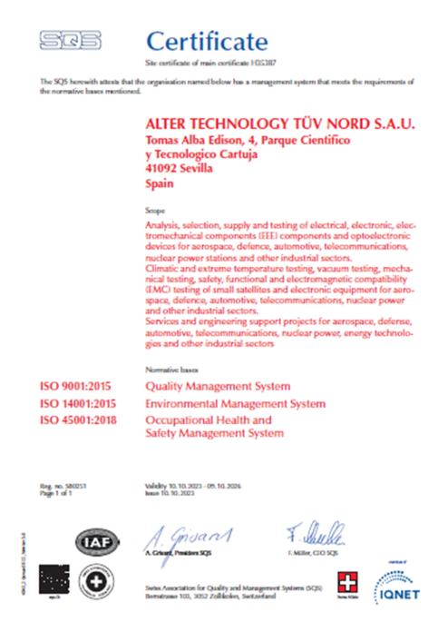 9001 14001 45001 Seville SQS 2026