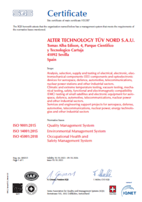 9001 14001 45001 Seville SQS 2026