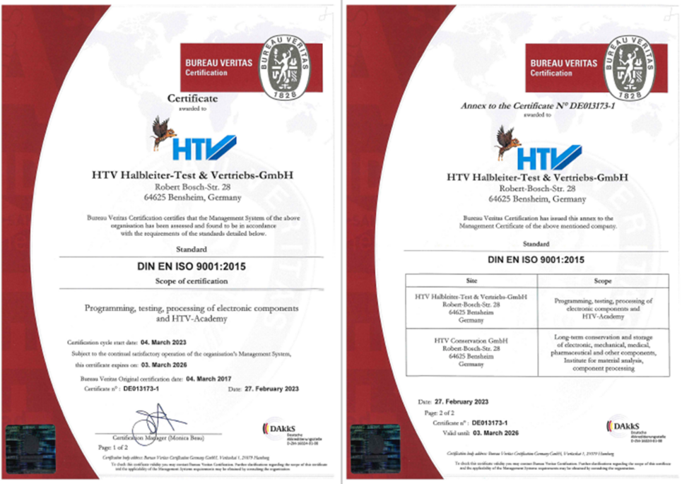 HTV HTVC Certificate ISO9001 EN