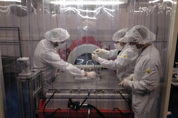 Testing a small satellite