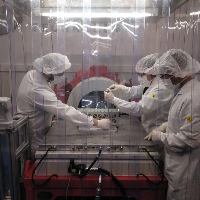 Testing a small satellite