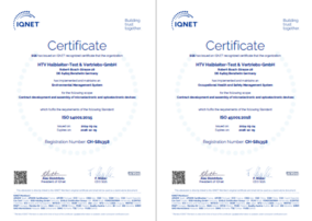 HTV HTVC ISO 14001 45001 IQNet 2026